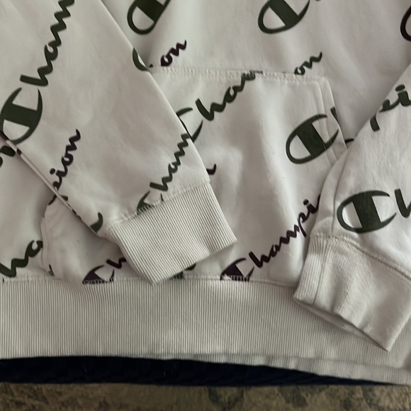 Youth Champion Hoodie Sweatshirt white Pullover Size L-Allover Graphics - Picture 7 of 10